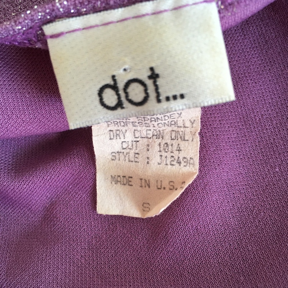 Vintage Sparkly Purple Cowl Neck Tank Top - Picture 3 of 6